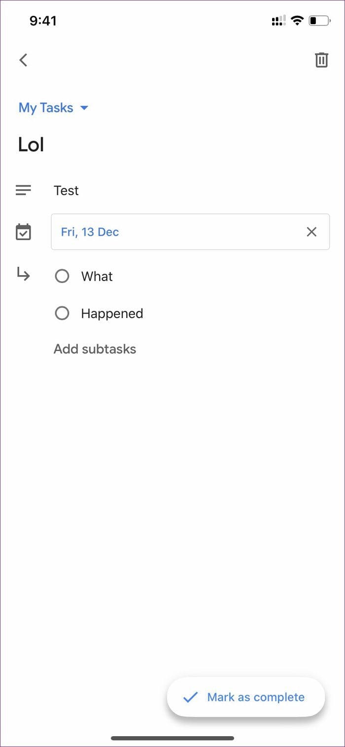 Google Tasks Addon