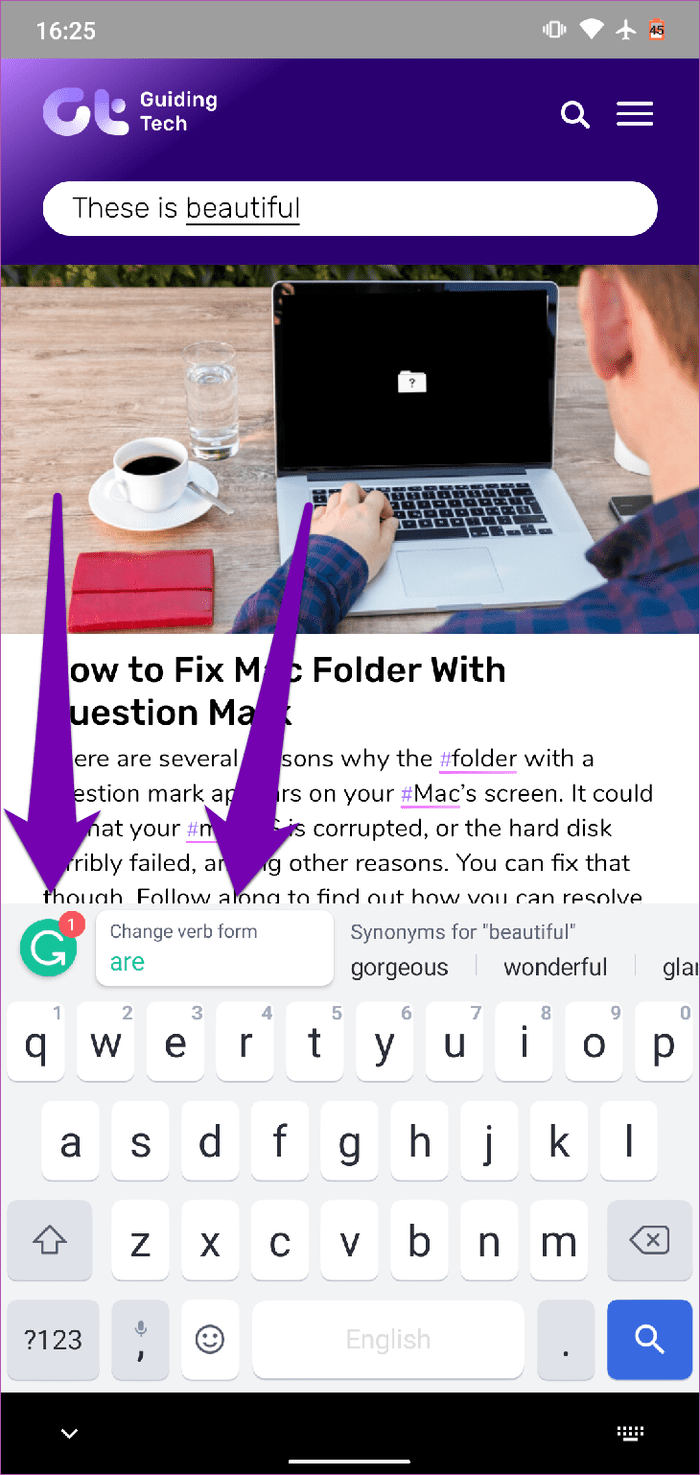 Grammarly vs gboard 10