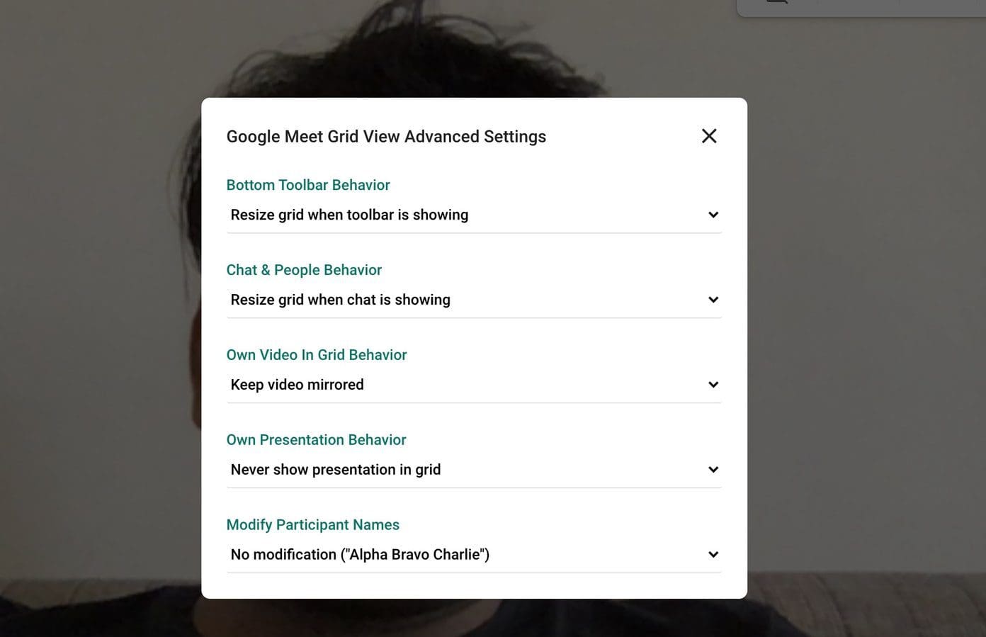 Grid view advanced