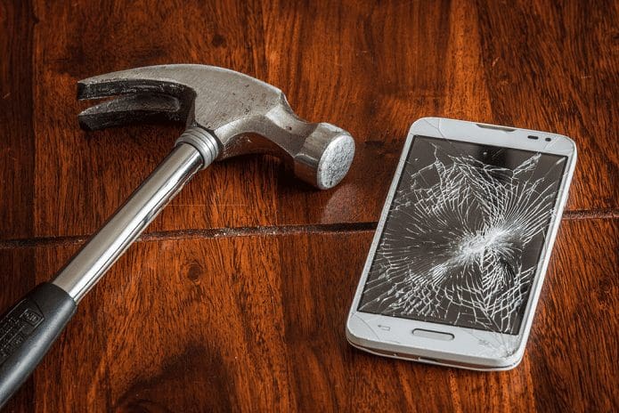 Hammered Glass Phone