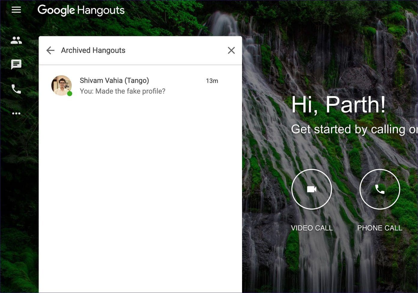 Hangouts archive