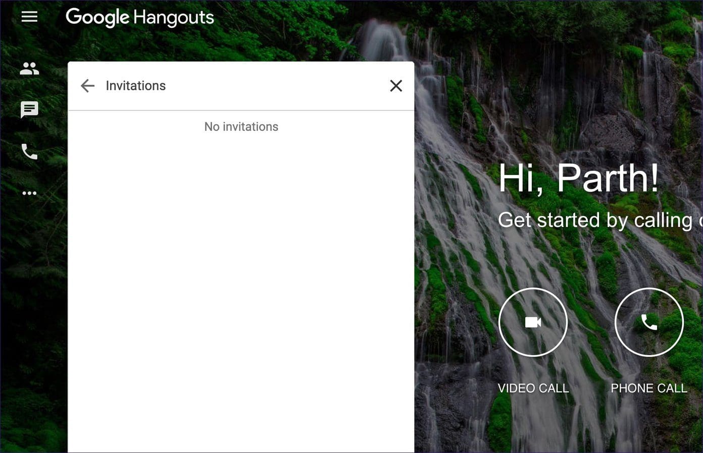 Hangouts invite