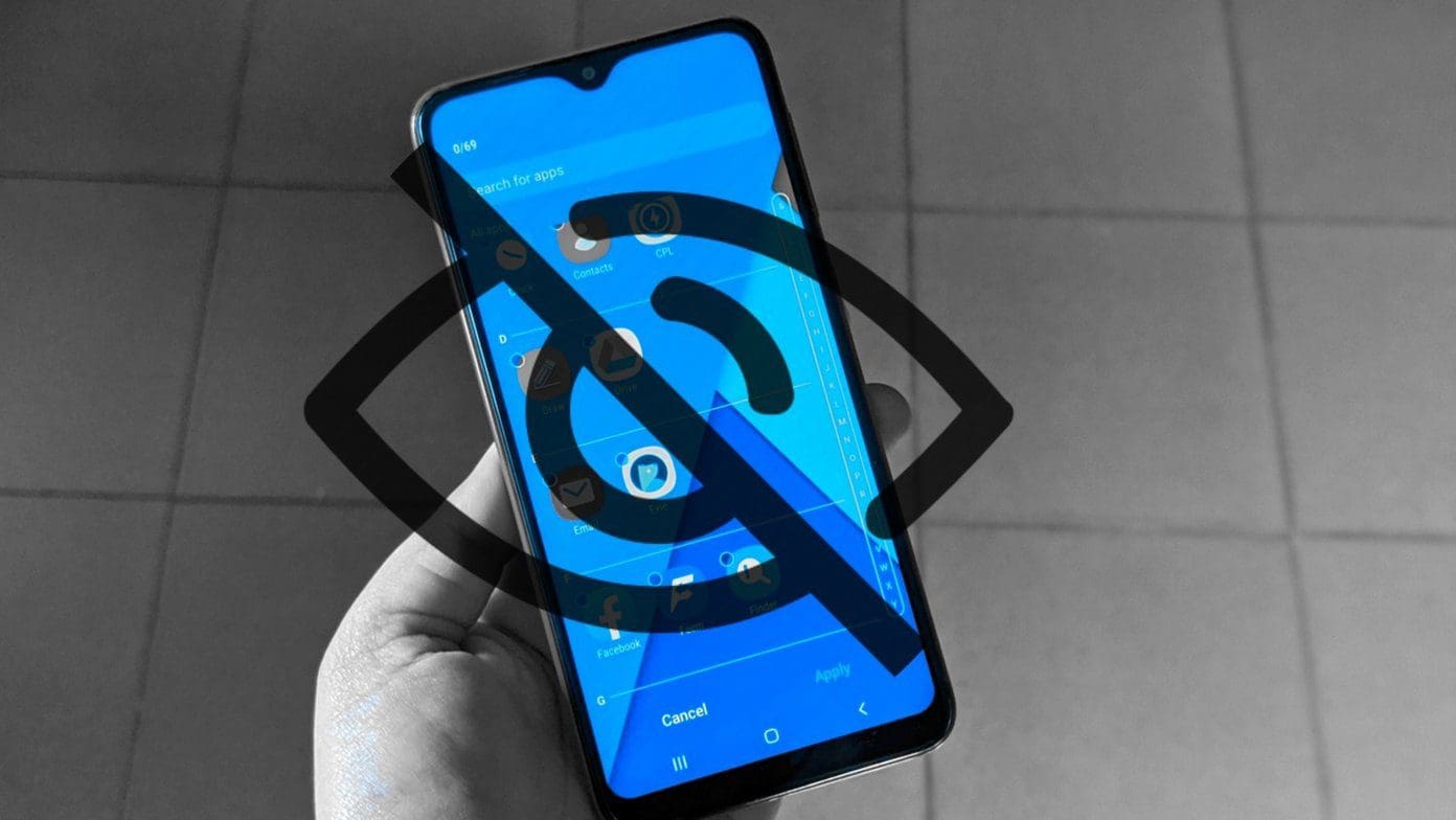 Hide apps on android without disabling or root fi