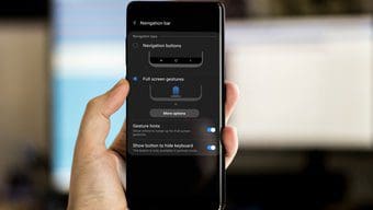Hide navigation in samsung one ui