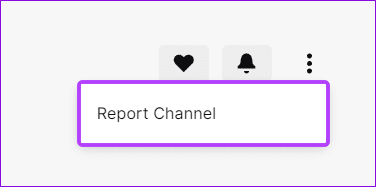 hit report channel to report a user on Twitch