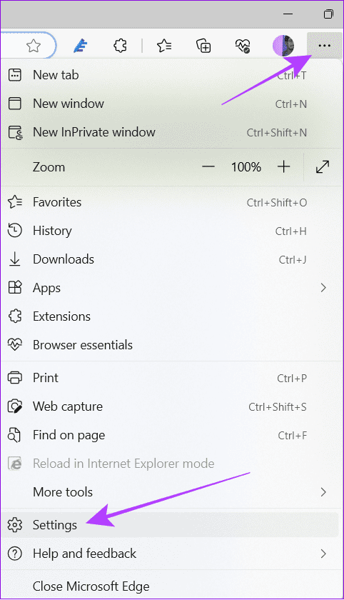 hit the three dots and choose settings