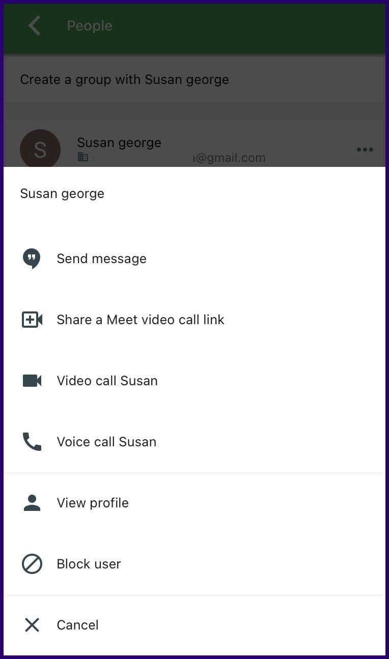 How to block someone on google hangouts for iphone android step 7