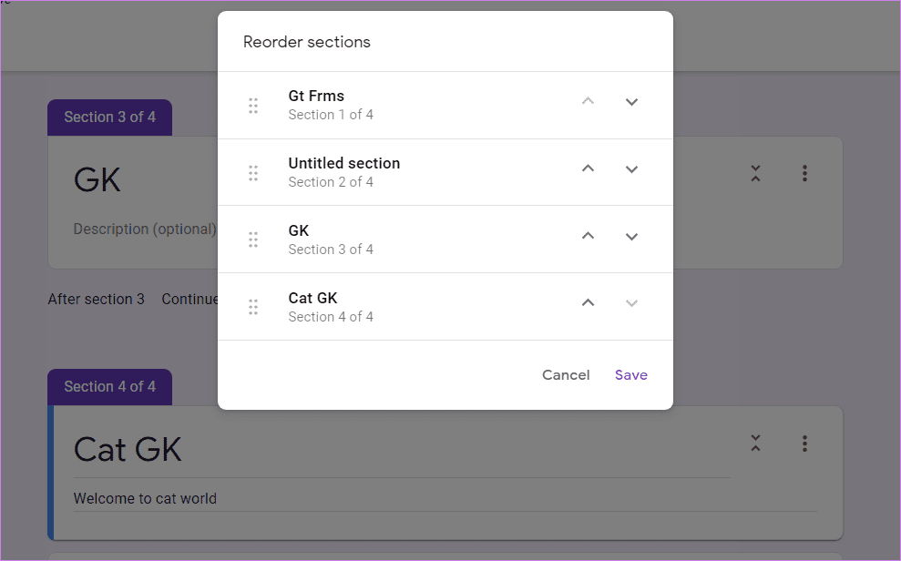 How to create and edit sections in Google forms on mobile and desktop 4