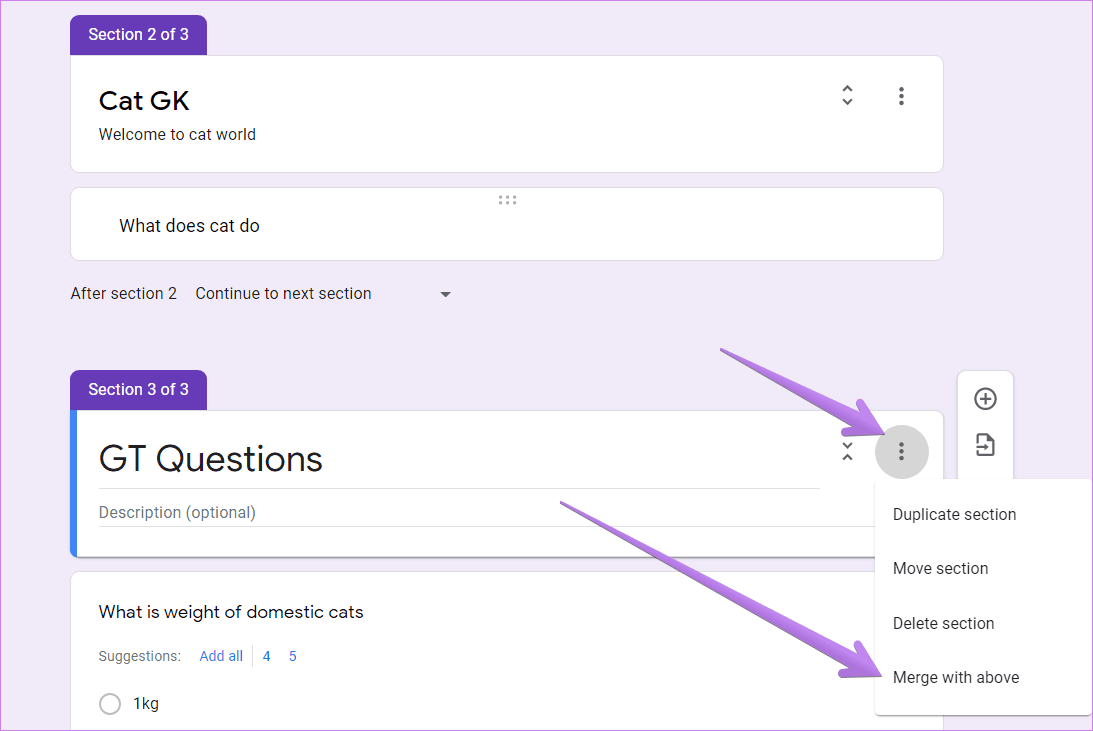 How to create and edit sections in Google forms on mobile and desktop 5