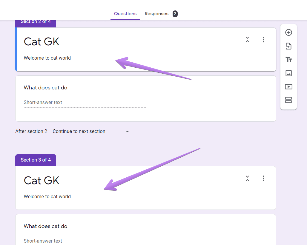 How to create and edit sections in Google forms on mobile and desktop 8
