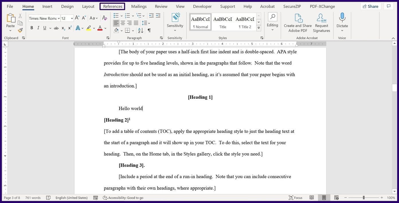 How to create and insert footnotes and endnotes in Microsoft Word step 3