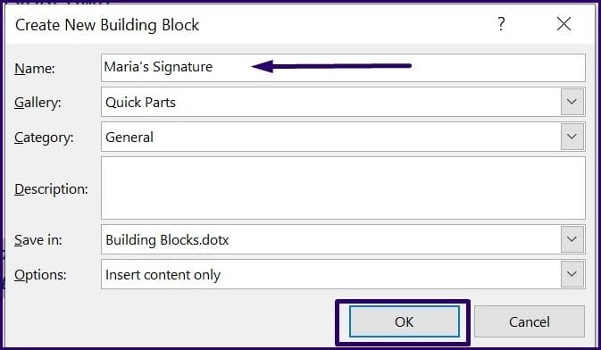 How to create and insert signatures in Microsoft Word step 20