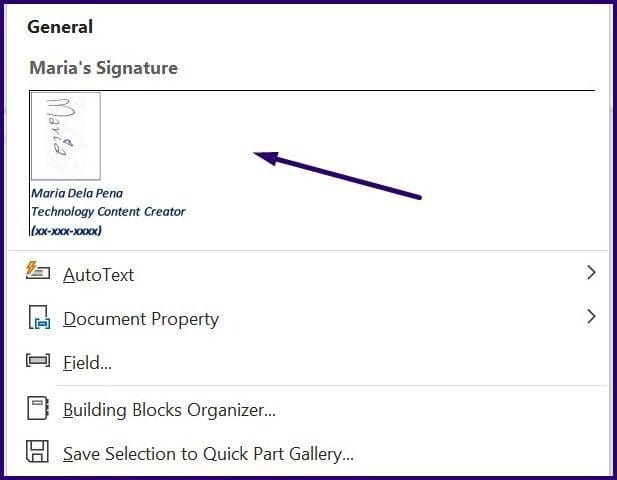 How to create and insert signatures in Microsoft Word step 21
