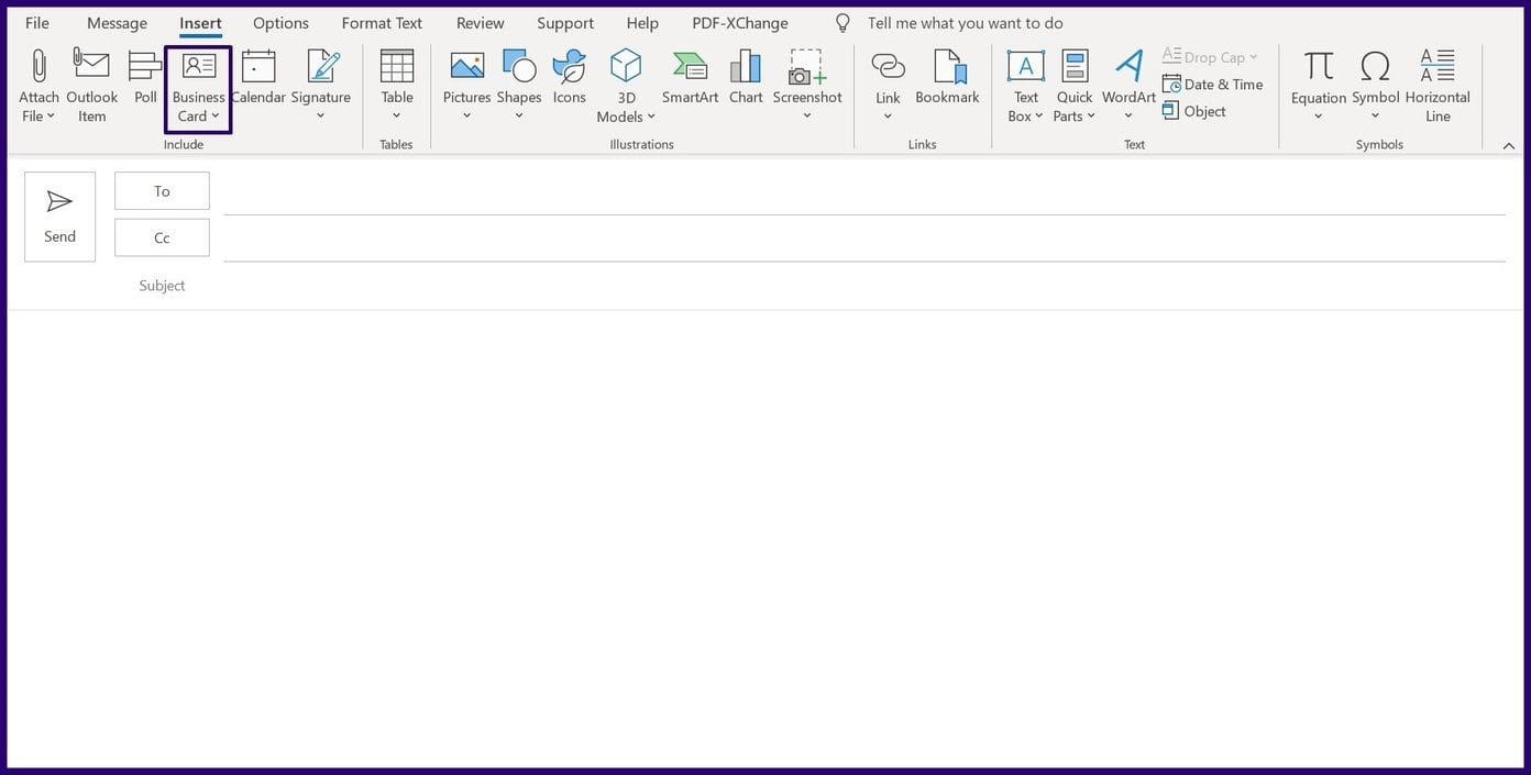 How to create and use business cards on outlook step 16