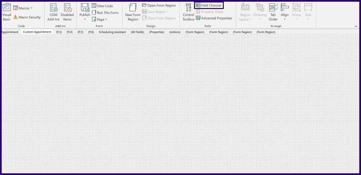 How to create custom forms in microsoft outlook step 17
