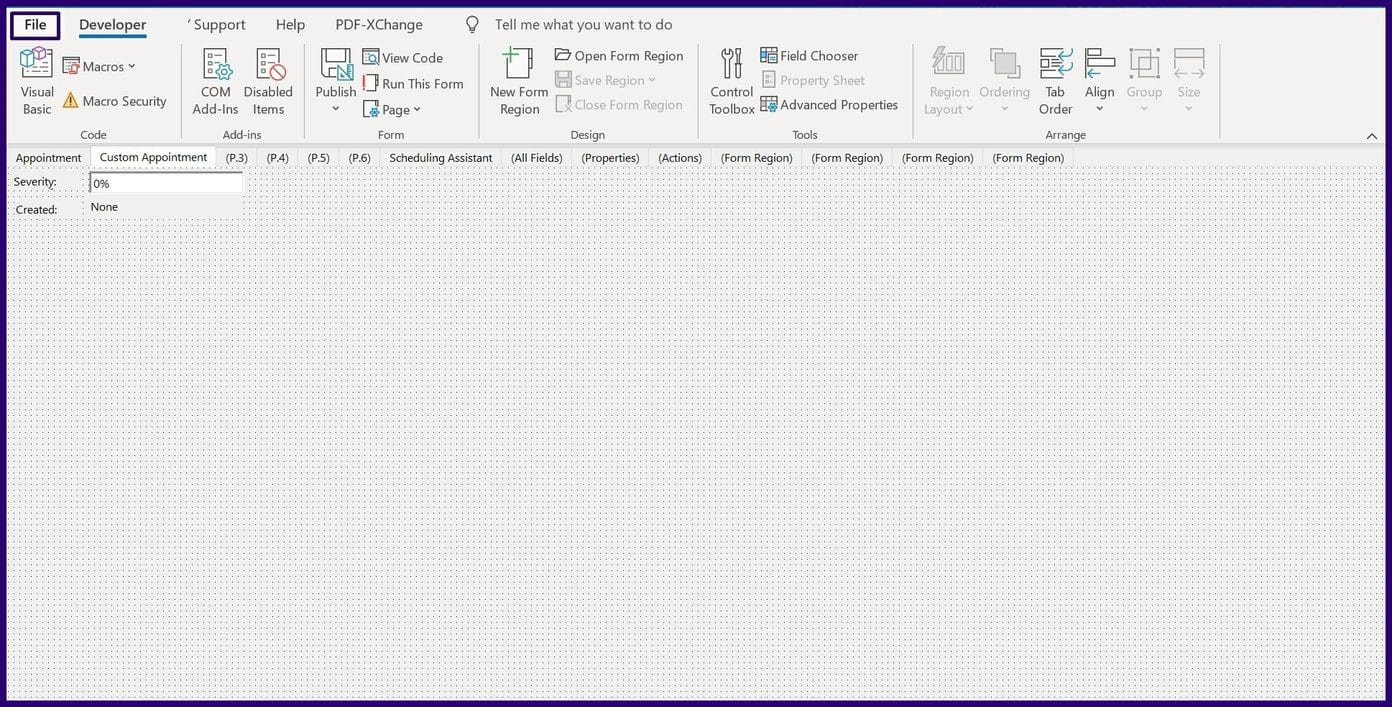How to create custom forms in microsoft outlook step 19