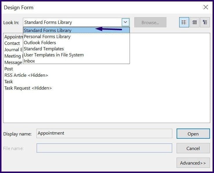How to create custom forms in microsoft outlook step 7