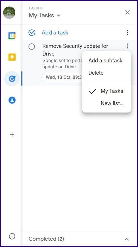 How to create tasks and lists from gmail step 4