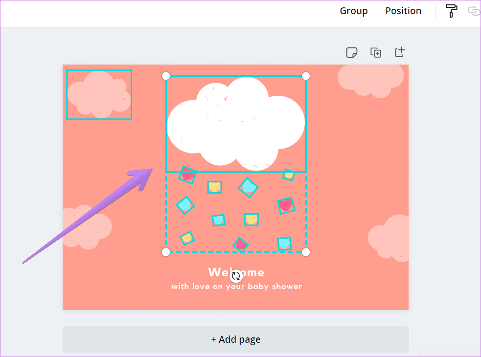 How to group elements in canva 1