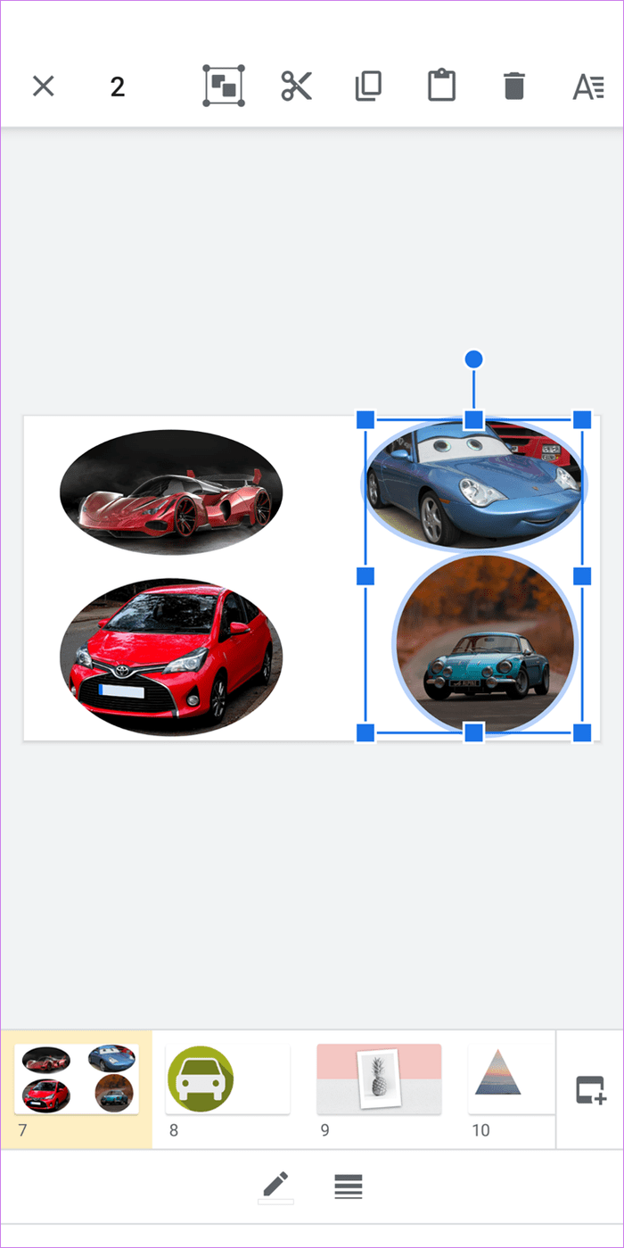 How to group elements in google slides 5