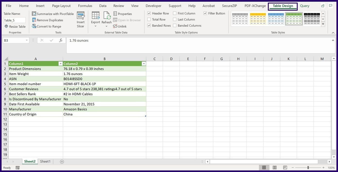 How to import data from the web into excel step 10