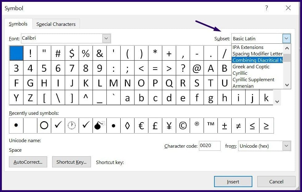 How to insert accents and symbols on windows 10 step 12