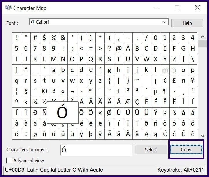 How to insert accents and symbols on windows 10 step 5