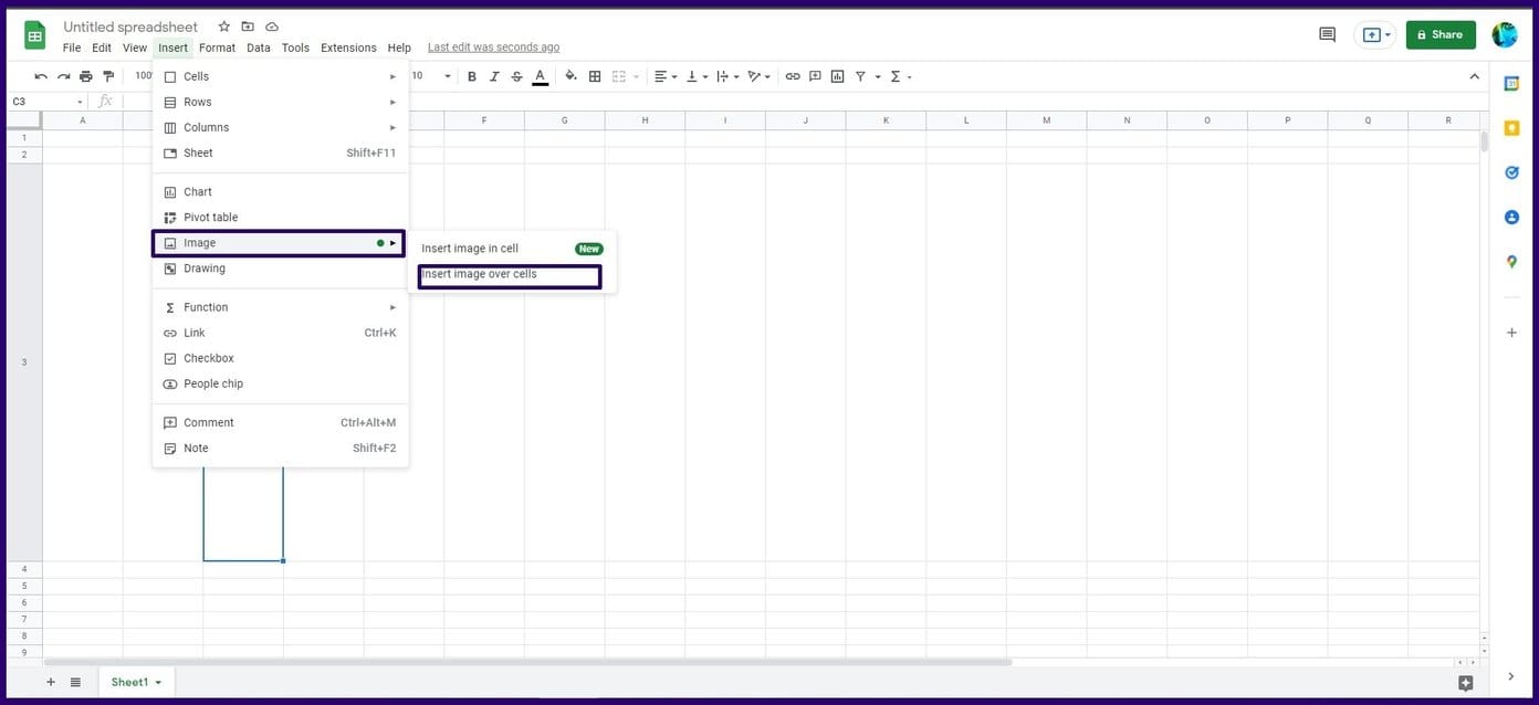 How to insert images in a google sheets cell step 20