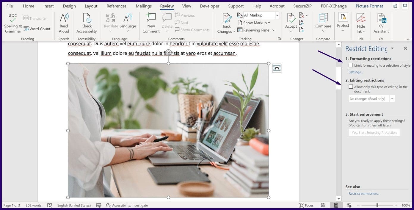 How to lock an image in microsoft word step 11