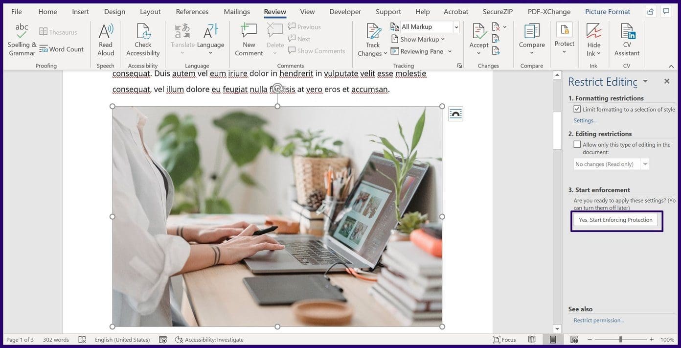 How to lock an image in microsoft word step 12