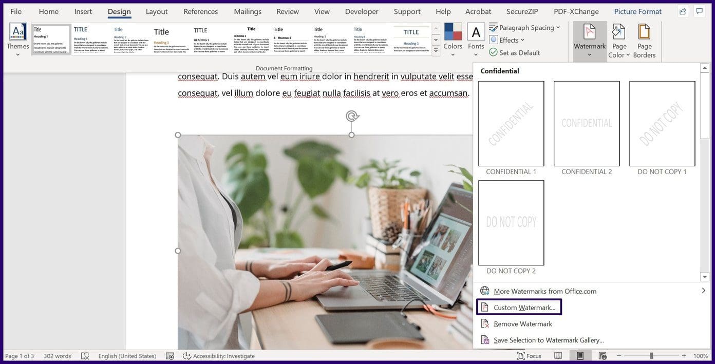 How to lock an image in microsoft word step 16