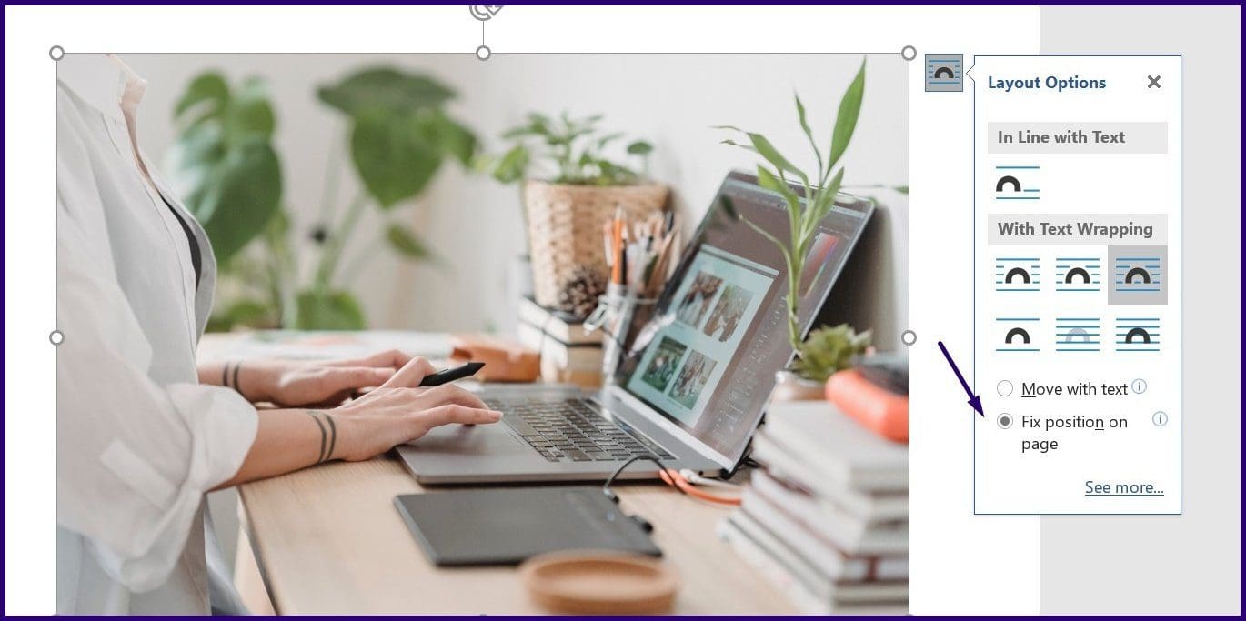How to lock an image in microsoft word step 23