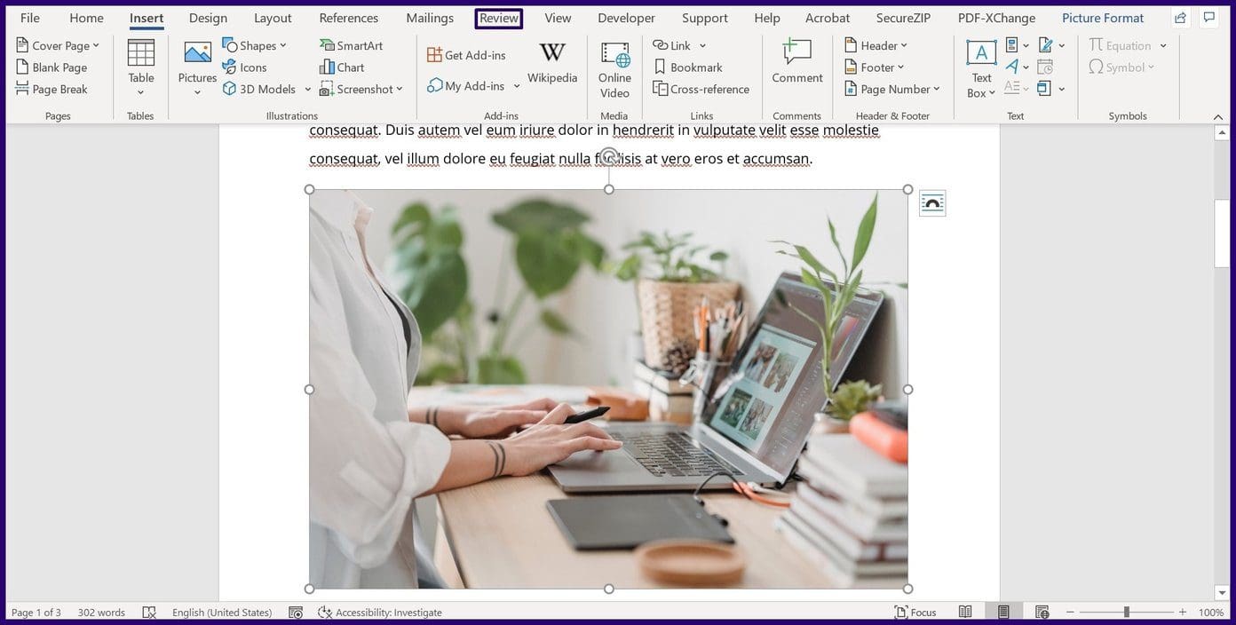 How to lock an image in microsoft word step 9