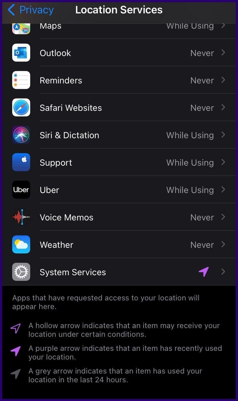 How to manage iphone significant locations step 4
