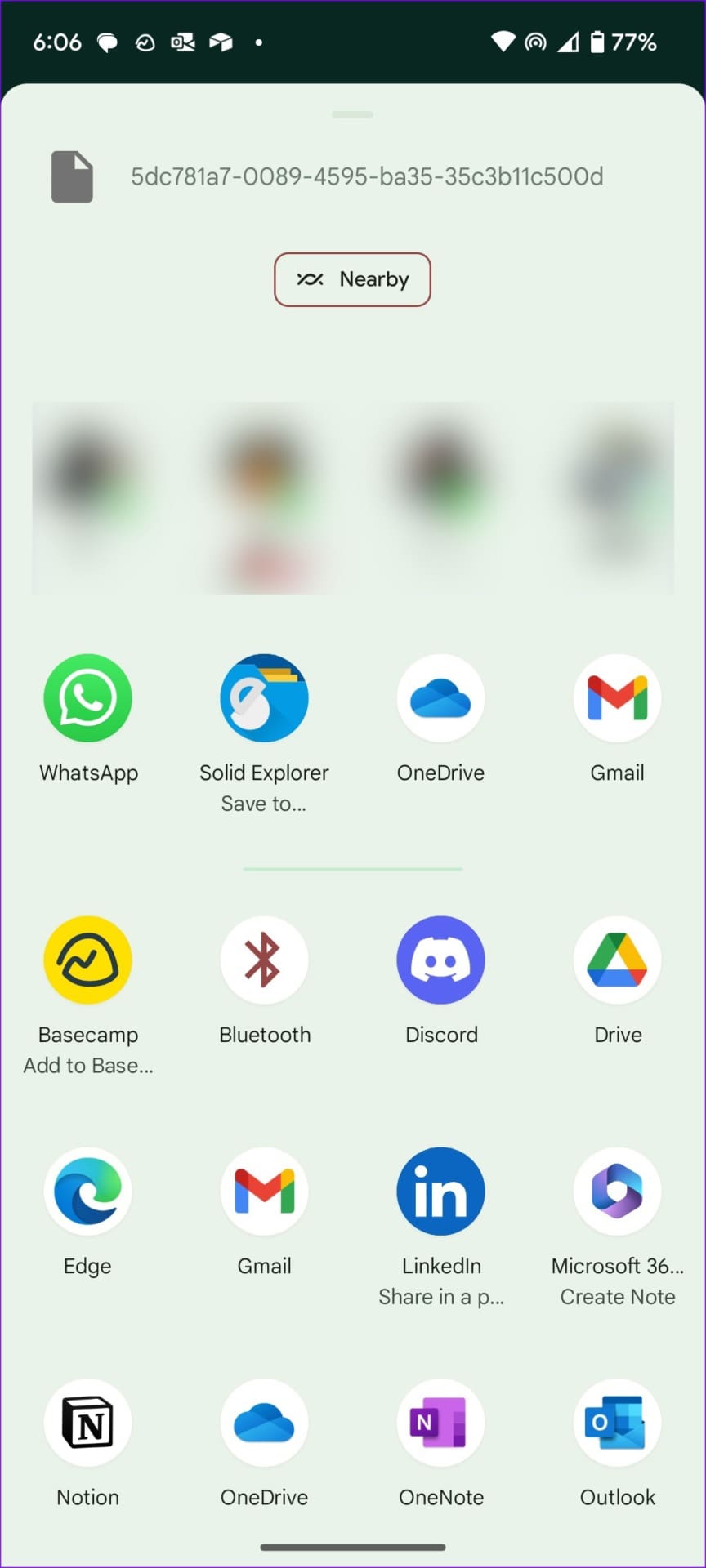 android share sheet