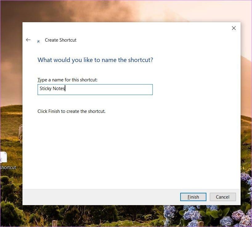 How to put sticky notes shortcut on desktop windows 6a