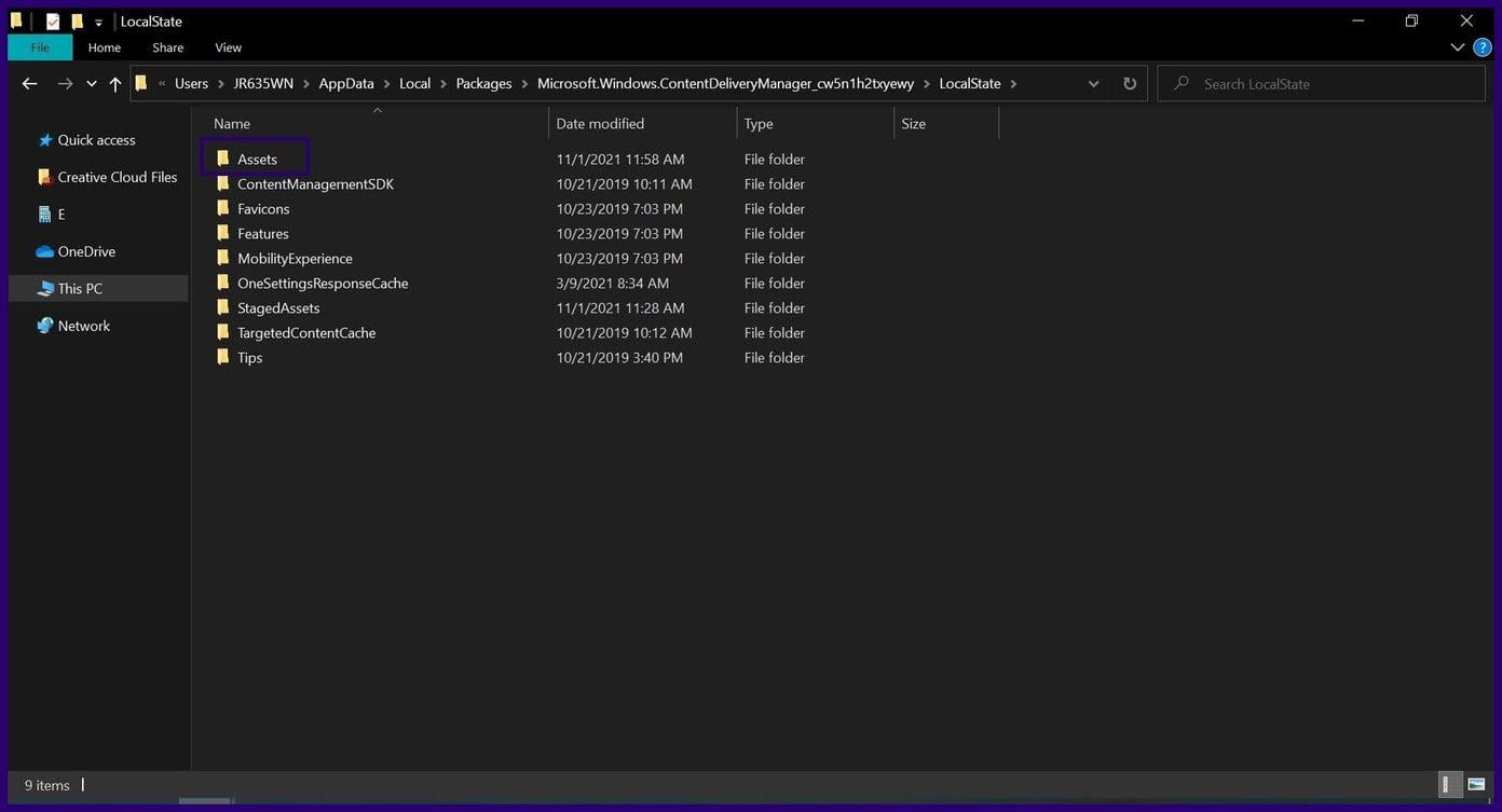 How to save spotlight images on windows 11 step 4