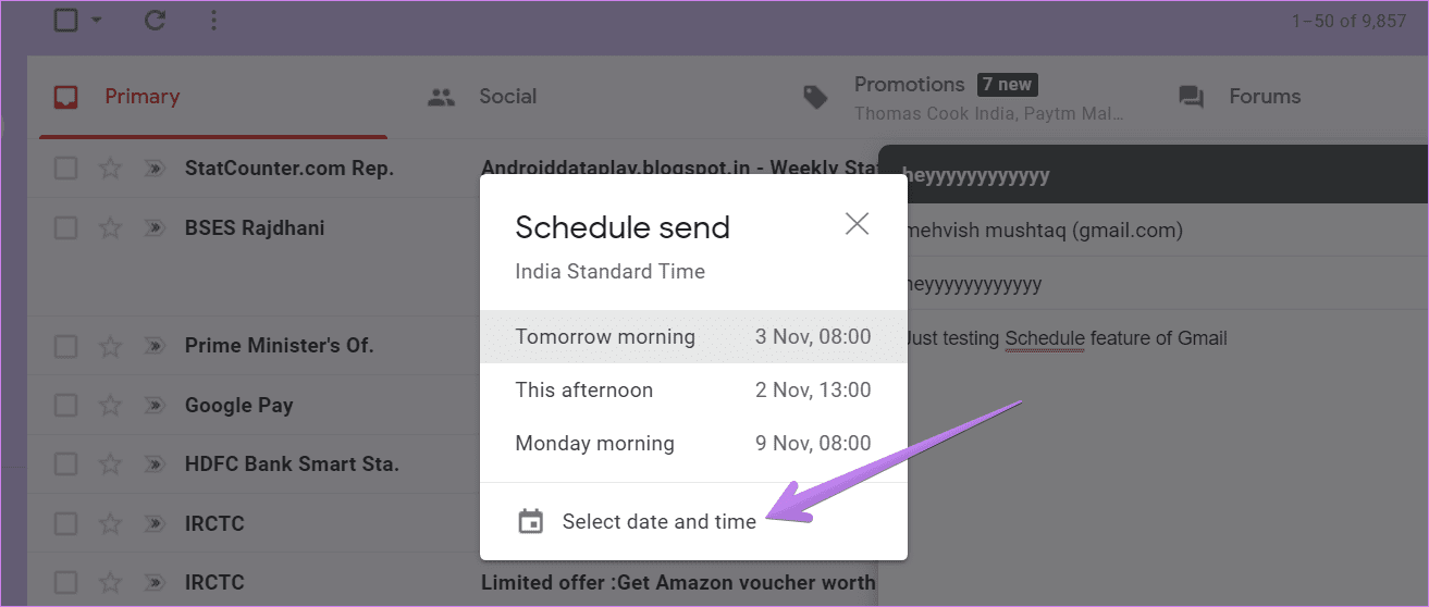 How to schedule email in gmail app and desktop 3