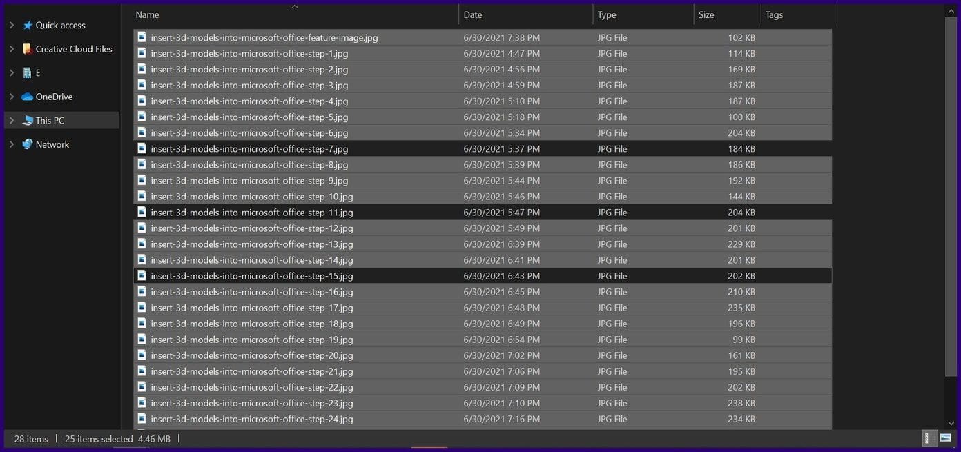 How to select multiple files on file explorer windows 10 step 12