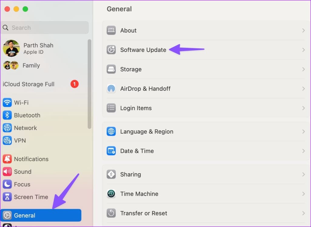 software update mac