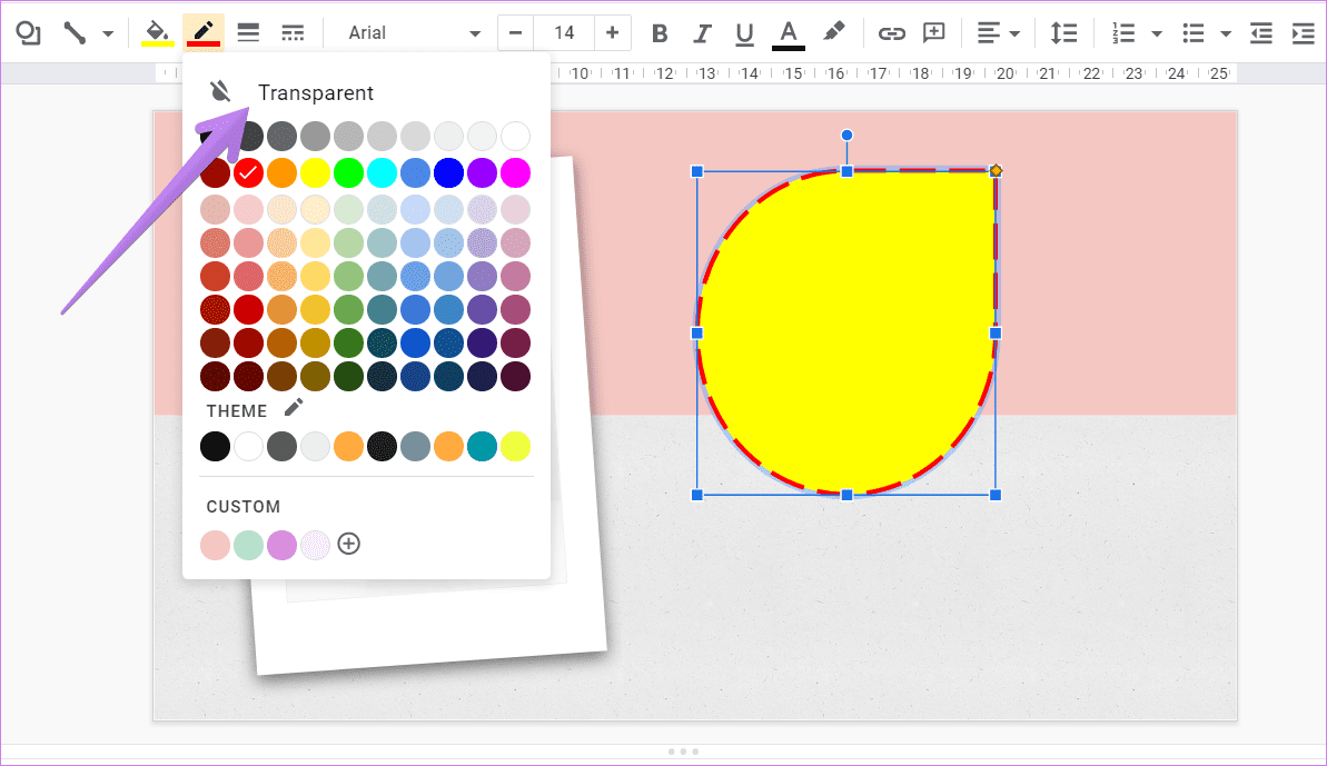 How to use shapes in google slides 8
