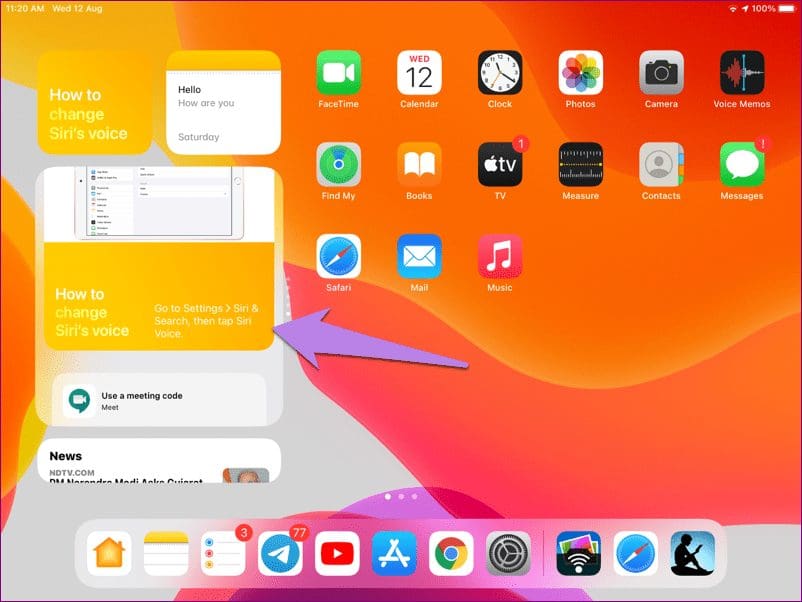 How to use widgets on ipad 6