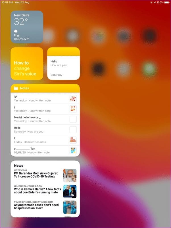 How to use widgets on ipad
