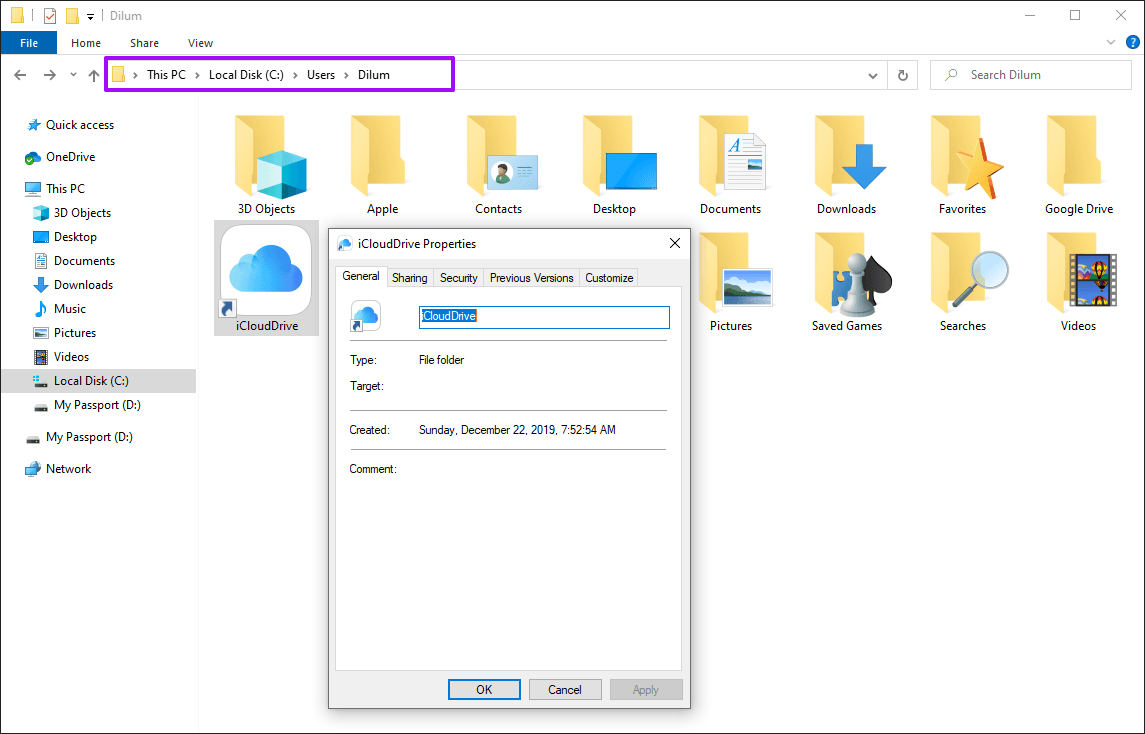 I Cloud Drive Change Folder Location Windows 9