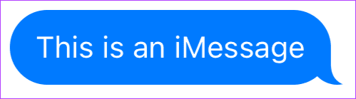 iMessage bubble