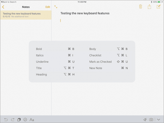 I Pad I Os 9 Shortcuts Notes
