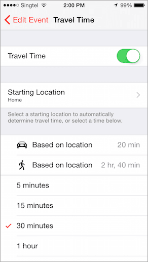 I Phone Calendar Event Travel Time Edit