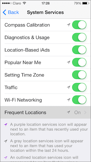 I Phone Frequent Locations Frequent Locations