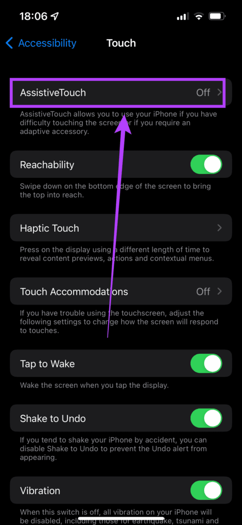 Assistive touch for mouse input