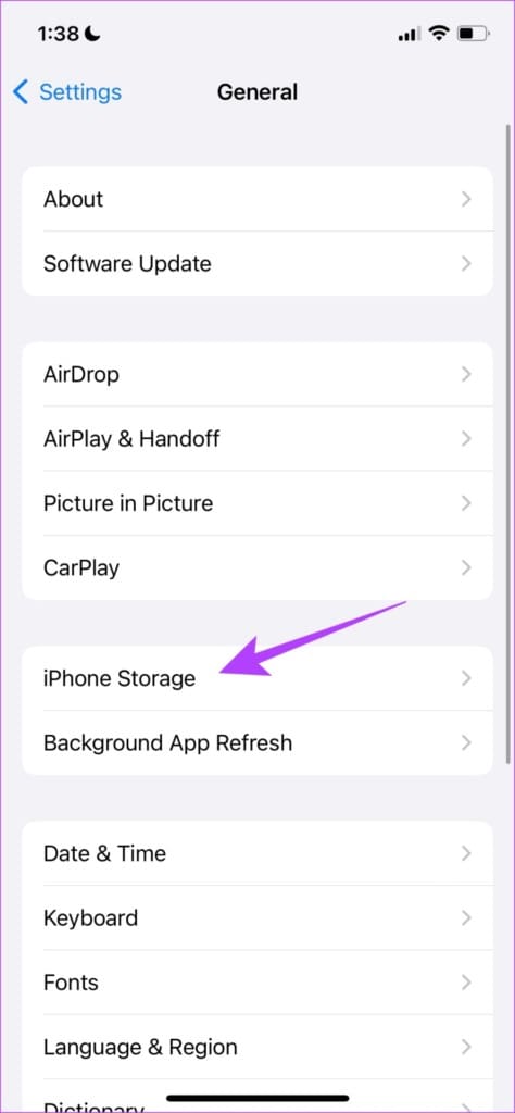 iPhone Storage